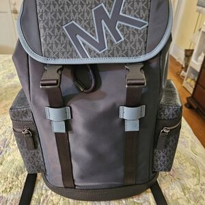 Michael Kors Gray and Blue Men's Backpack